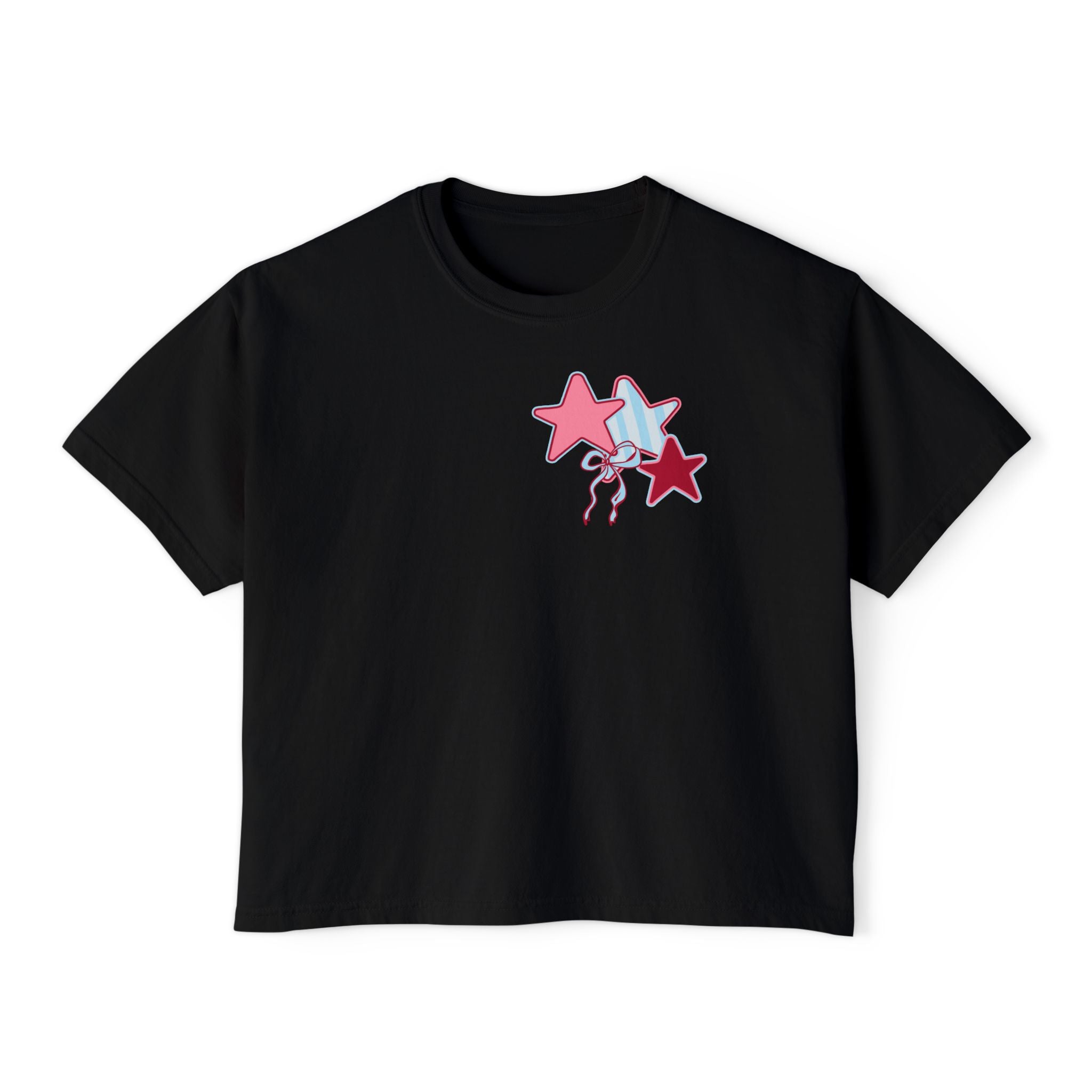 She Loves Jesus & America Too Boxy Tee — Patriotic Christian Women's Crop Shirt