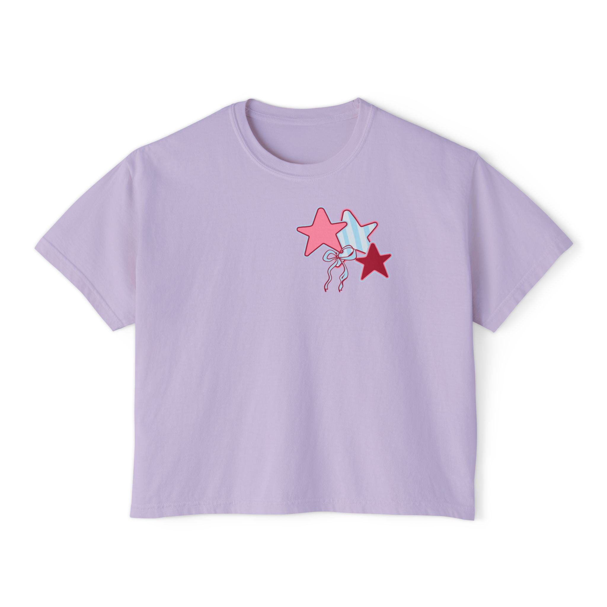 She Loves Jesus & America Too Boxy Tee — Patriotic Christian Women's Crop Shirt