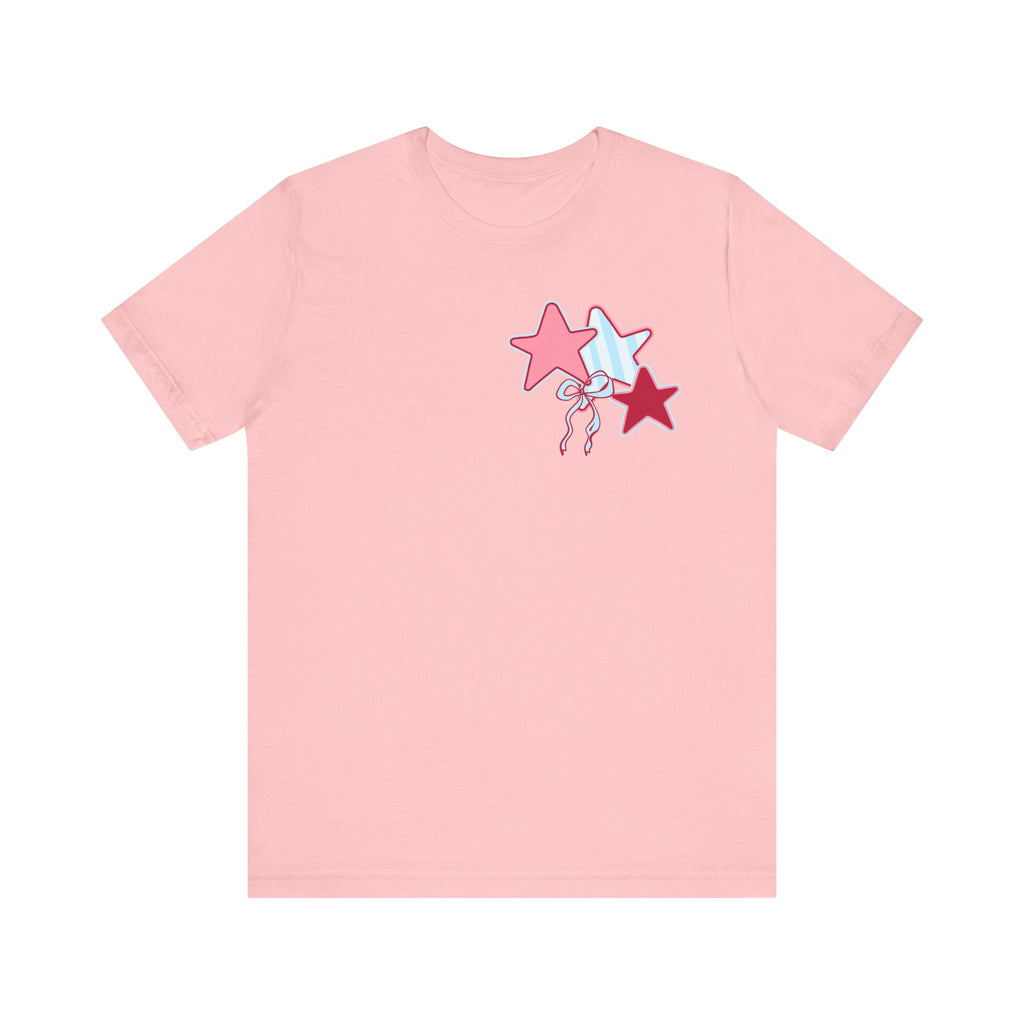 She Loves Jesus & America Too T-Shirt — Patriotic Faith Graphic Tee